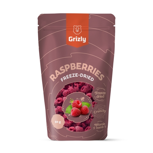 Gefriergetrocknete Himbeeren